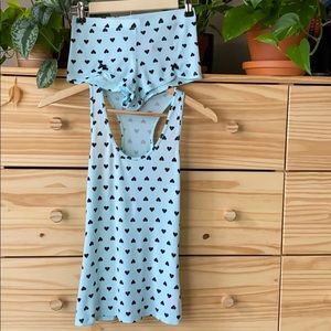 Betsey Johnson Heart Print Set